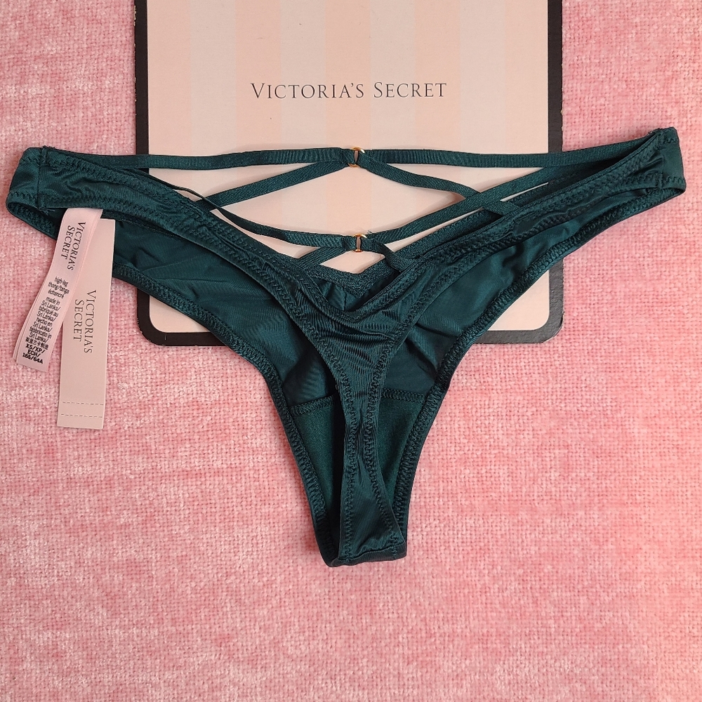 VS Silky Strappy Back Hi-leg Thong Panty - Picture 4 of 6